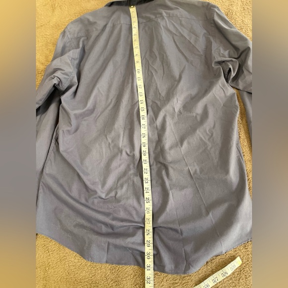 Pierre Cardin Vintage Gray/Bluish Button Down Shirt Men’s 16 1/2 34/35 - Picture 9 of 9